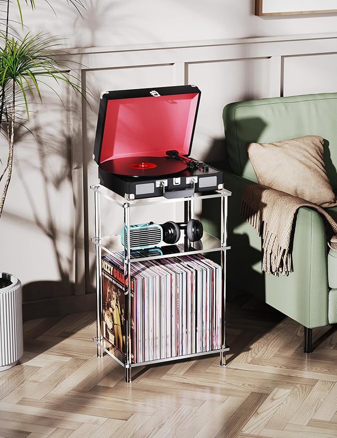 Acrylic Side Table Clear 3-Tier End Table - Image 5