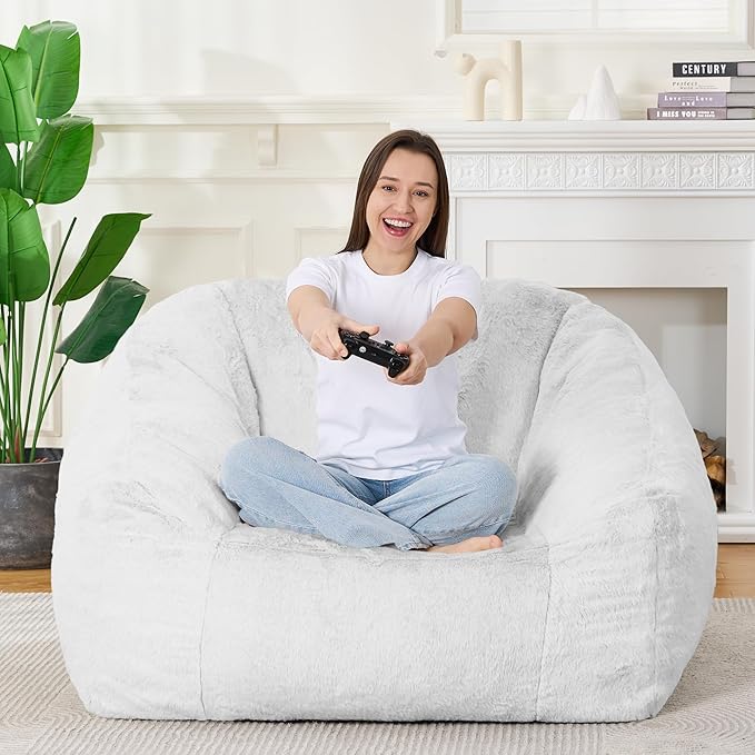 Bean Bag Chairs for Adults, Giant Beanbag Sofa Comfy Reading Chair, Oversized by Unknown