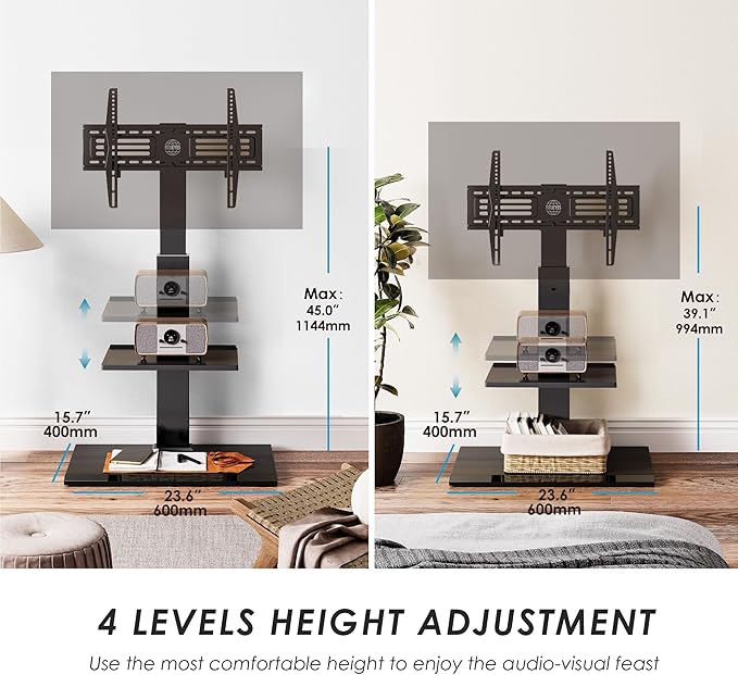 FITUEYES Floor TV Stands with Swivel TILT Mount - Image 5