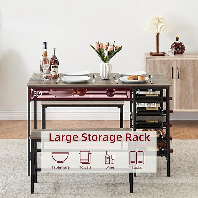 IDEALHOUSE Dining Table Set for 4, Kitchen Table Set for 4 - Image 5