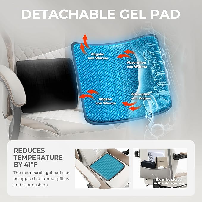 Dowinx Gaming Chair Breathable Fabric Computer Chair - Image 5