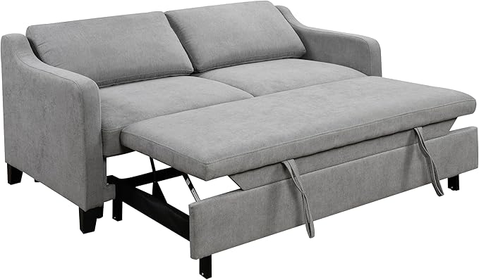 ERYE Modern 3-in-1 Sofa Loveseat Convertible Sleeper Sofabed, Queen Size - Image 9