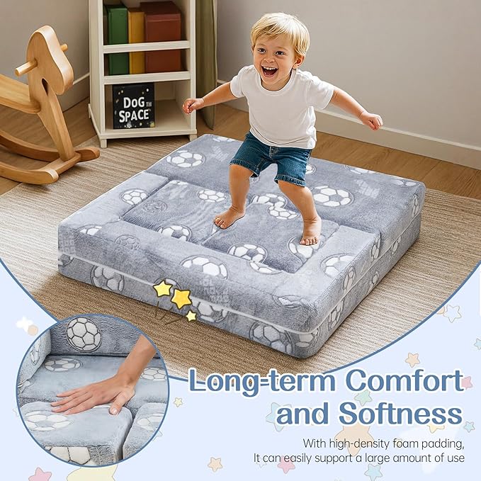 Lamerge Toddler Couch Glow in The Dark Toddler Fold Out Couch - Image 3