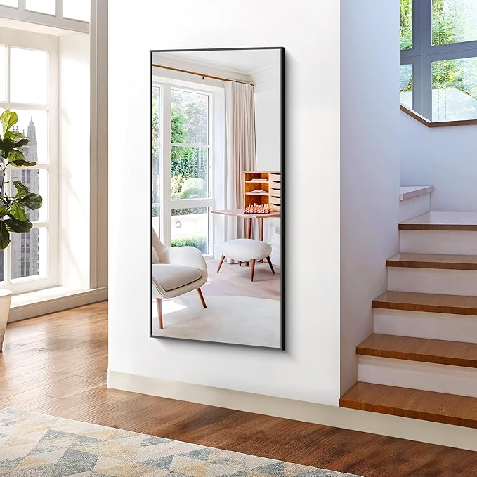 KOCUUY Bathroom Mirror, 30x60 Large Black Mirrors - Image 3