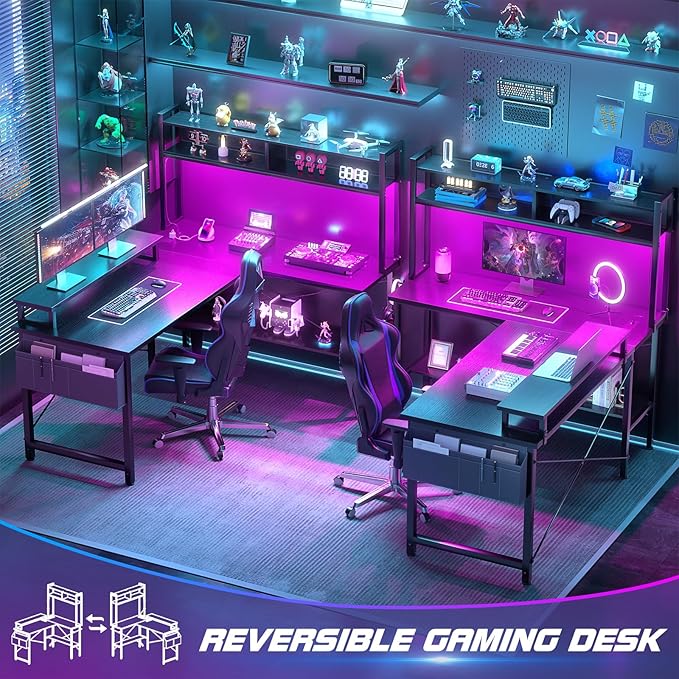 Aheaplus L Shaped Gaming Desk - Image 7