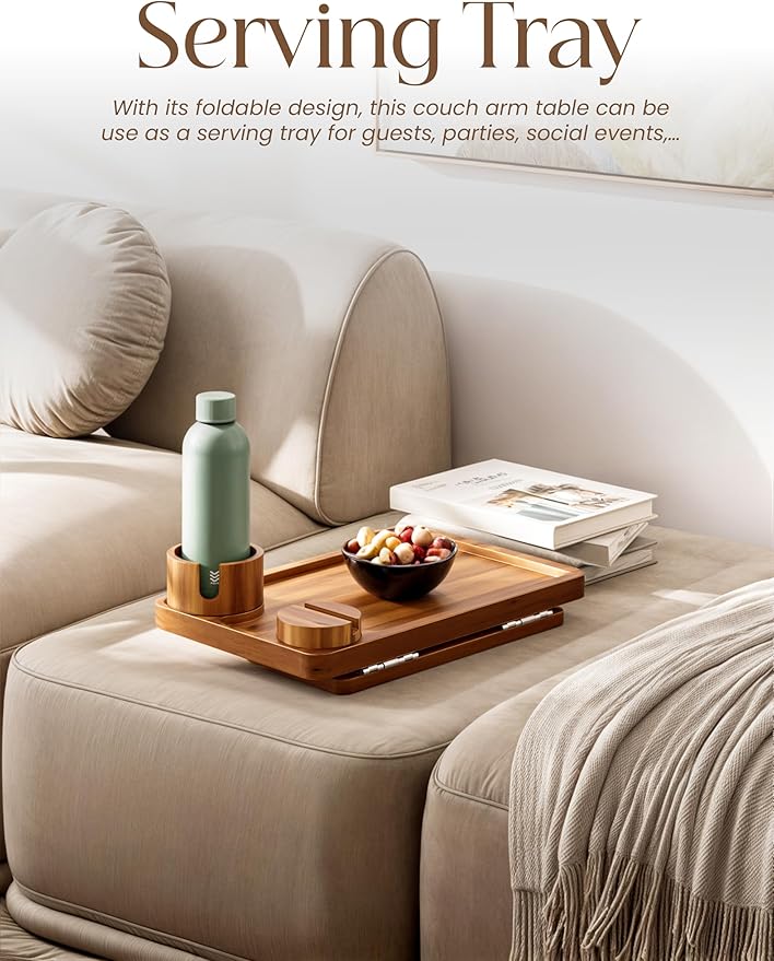 Holana 15.74" x 9.8" Couch Arm Table - Image 6