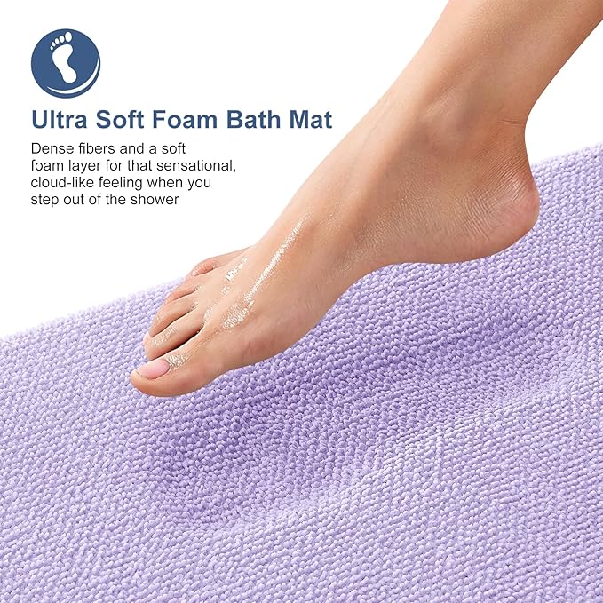 OLANLY Thick Memory Foam Bath Mat Rug 30x20, Extra Soft Absorbent Bathroom Rug - Image 2