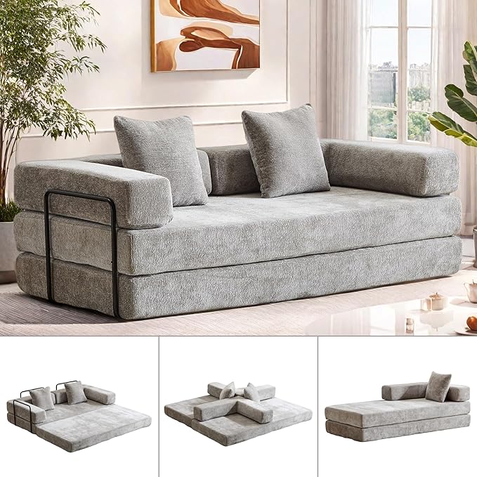 Convertible Sofa Bed, Compression Futon Sofa by ChicFurnit