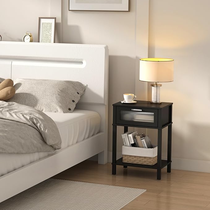 Nightstand Wooden Bedside Table - Image 6