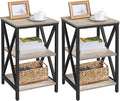 Yaheetech Industrial End Tables Set of 2, 3-Tier Side Tables by Yaheetech