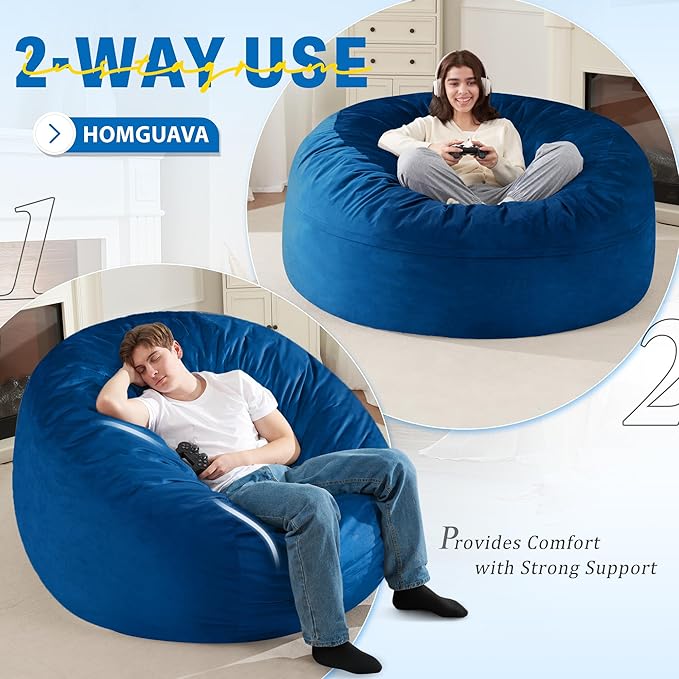 Homguava 5FT Bean Bag Chair Giant BeanBag - Image 6