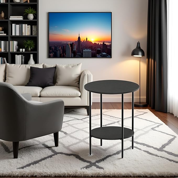 Side Table, Round End Table - Image 7