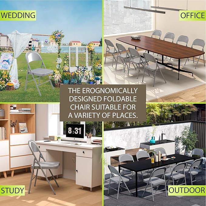 Metal Folding Chairs Steel Frame - Image 6