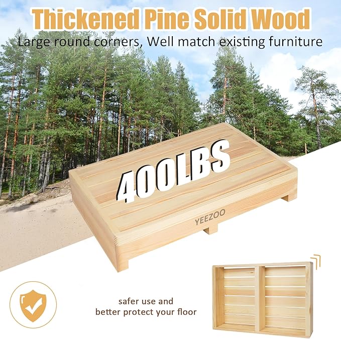 Wooden one Step Stool- Solid Pine Wood Step Riser - Image 3