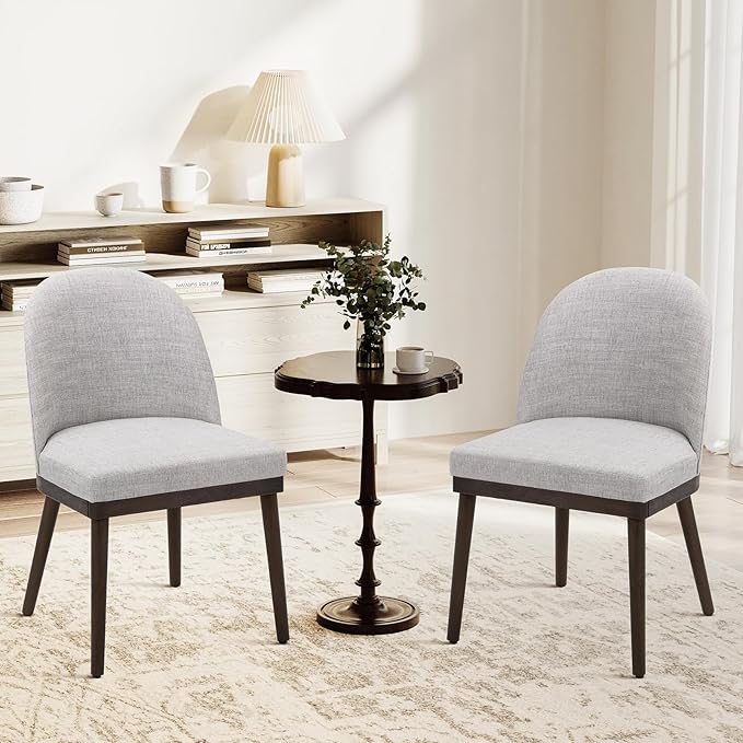 COLAMY Upholstered Dining Chairs Set of 2, Wooden Kitchen Chairs by COLAMYINC