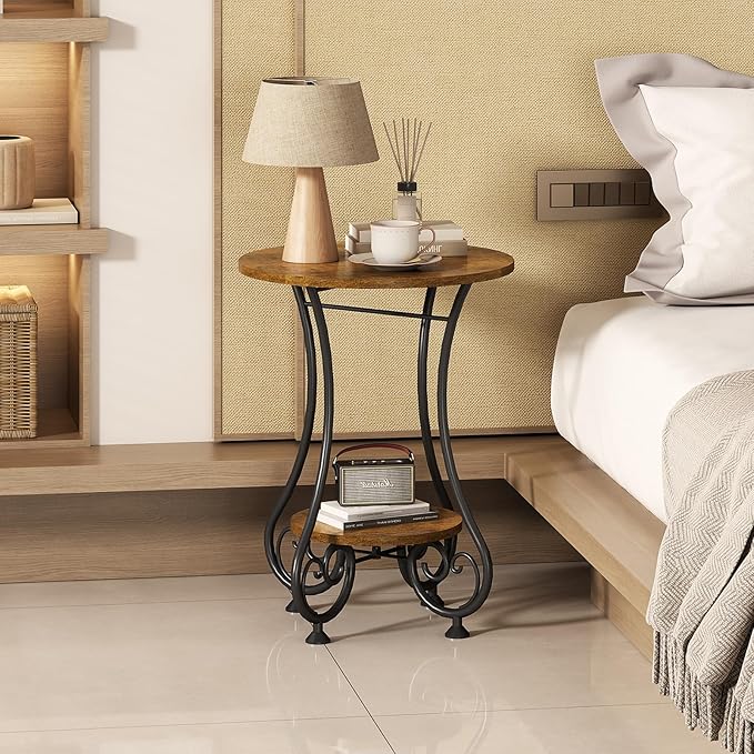Side Table, Small Round End Table - Image 6
