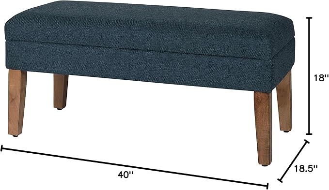 Homepop Home Decor | Upholstered Decorative Storage Ottoman Bench | Ottoman - Image 3