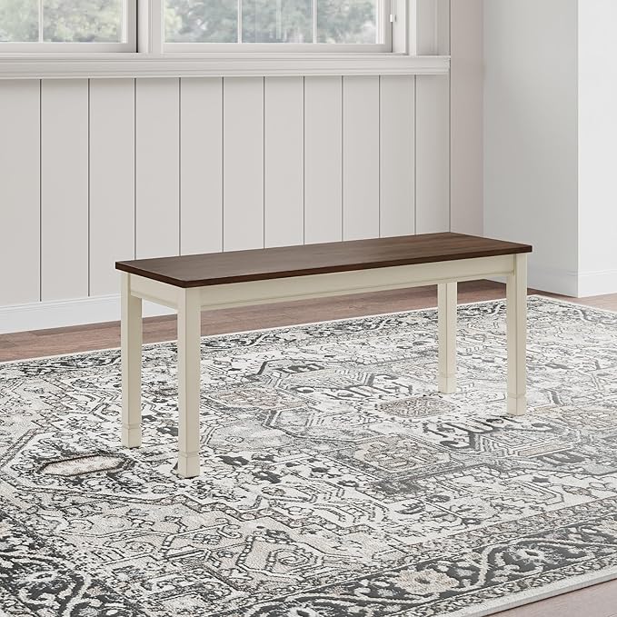 Signature Design by Ashley WhiteOwing Bench, 44.25" W x 16.25" D x4.25 H - Image 2