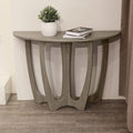 FINECASA Half-Moon Console Table, Semicircle Narrow Side Table, 43.4x17x30 by FINECASA
