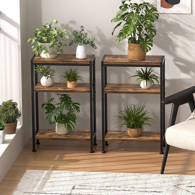 Narrow Side Table for Small Space, 3-Tier Small End Table - Image 9