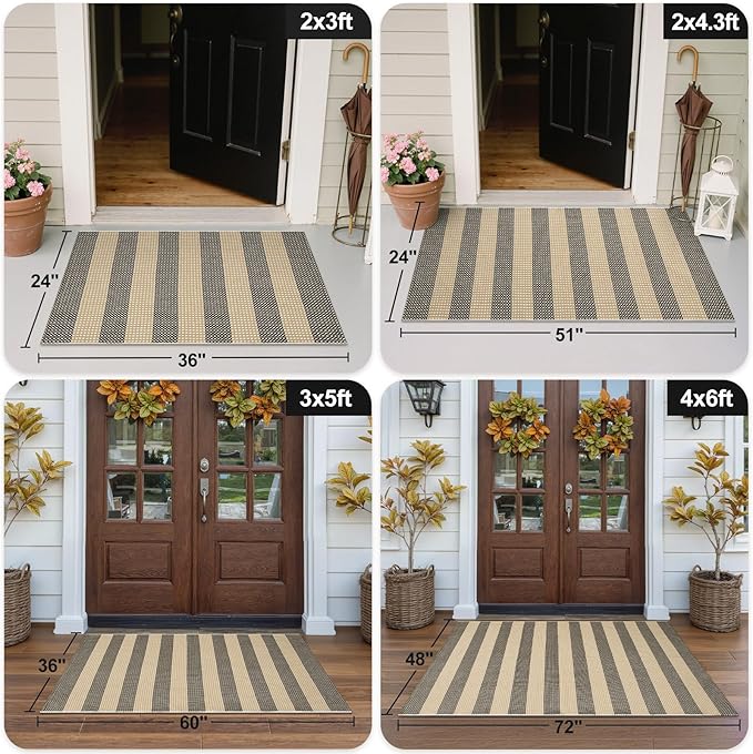 OJIA Front Door Rug 24"x51" Halloween Doormat Washable Fall Front Door Mat - Image 3