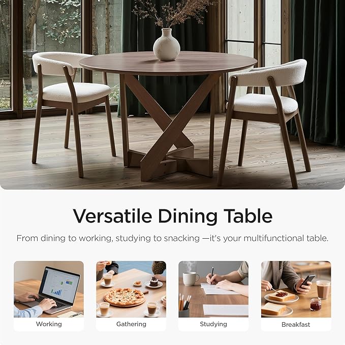 Acanva 47" Small Round Dining Table - Image 6