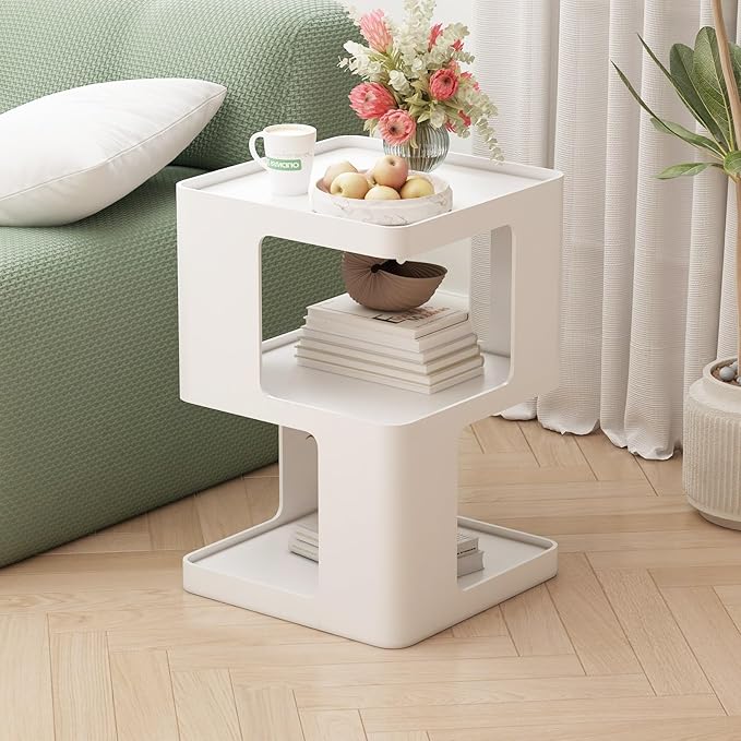 White Nightstands, Modern Side Table - Image 5