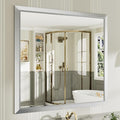 40x38 Inch Silver Bathroom Mirror by Briivuemodernmirrors