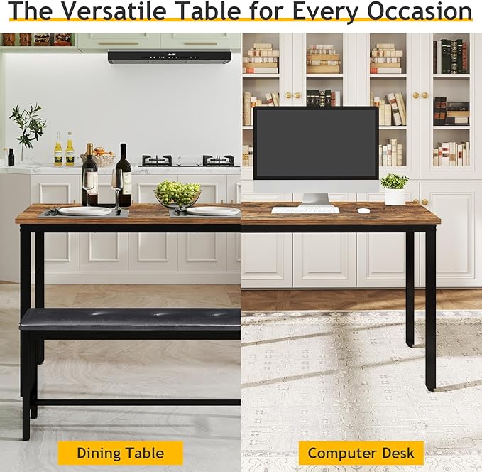 Rovibek Dining Room Table Bench Set - Image 6