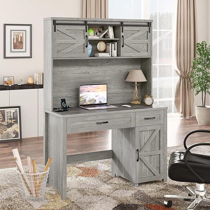 Farmhouse 47" Executive Desk, Computer Desk by Vabches