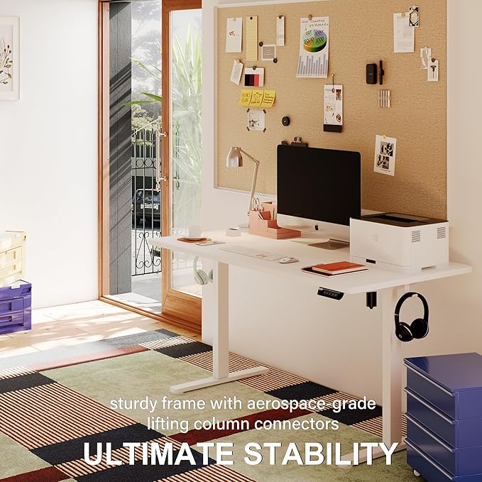 Monomi Electric Standing Desk, 47.2 Inch Height Adjustable Sit Stand Up - Image 3