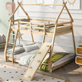 Twin Over Queen House Bunk Bed by Unknown