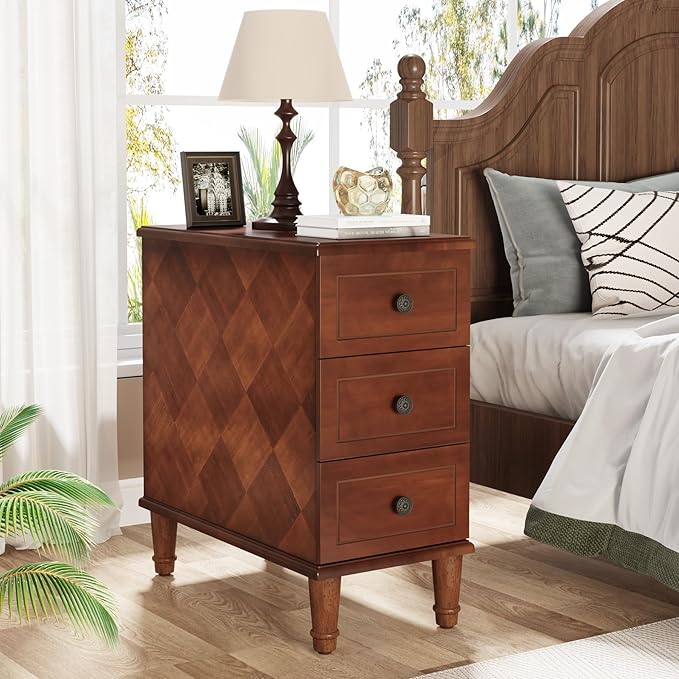 Tribesigns Solid Wood End Table, Fully Assembled Narrow Side Table - Image 7