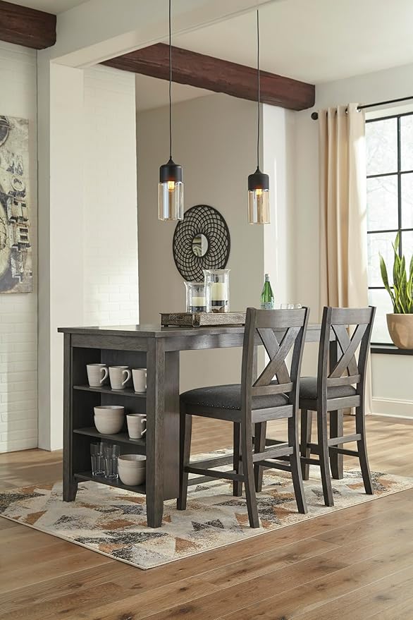 Signature Design by Ashley Caitbrook Rustic 24.63" Counter Height Upholstered - Image 10