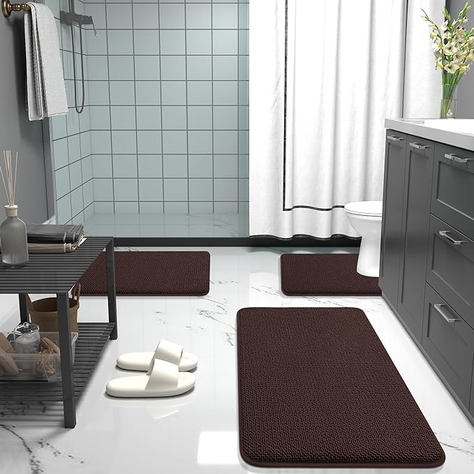 OLANLY Thick Memory Foam Bath Mat Rug 30x20, Extra Soft Absorbent Bathroom Rug - Image 7