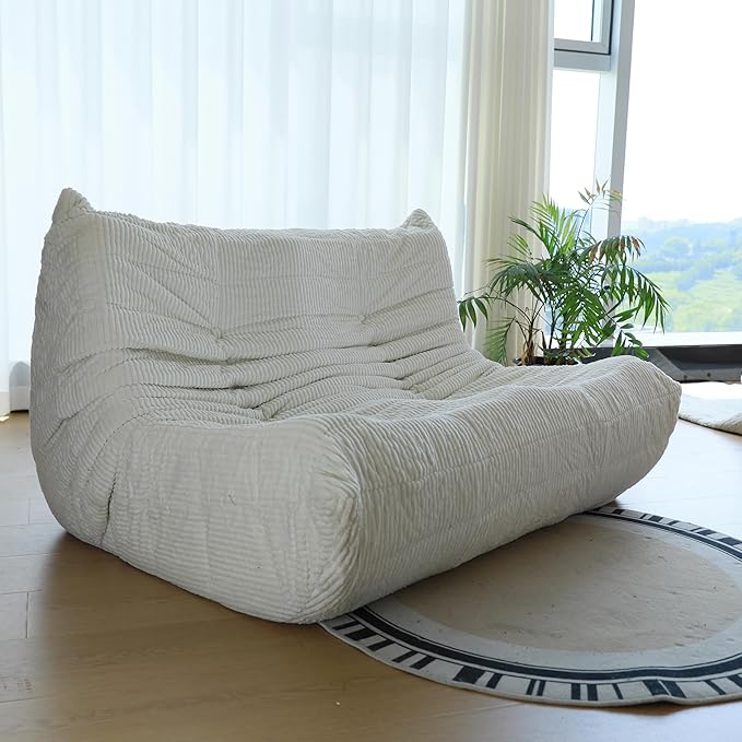 Fireside Loveseat Mid-Century Armless Sofa — Twin-Size Floor Lounger in Soft - Image 3