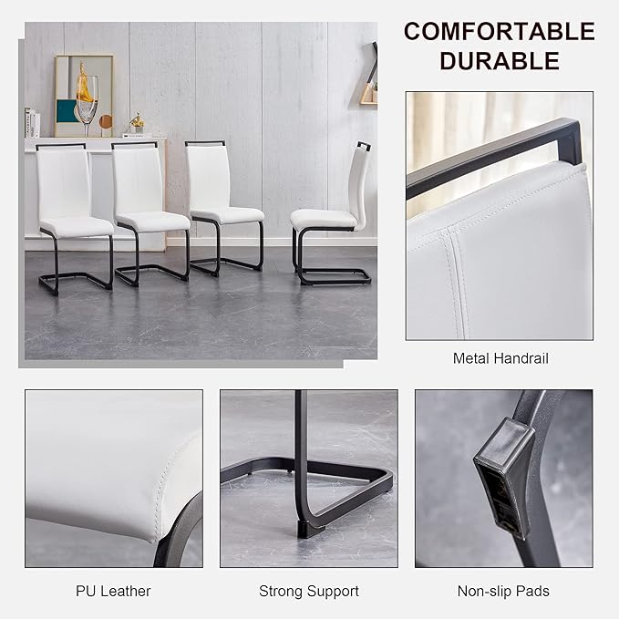Dining Chairs Set of 8, Modern Kitchen Chairs - Image 5