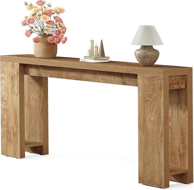 Little Tree 70.9-Inch Long Console Table, Narrow Sofa Table Behind The Couch by LITTLETREE