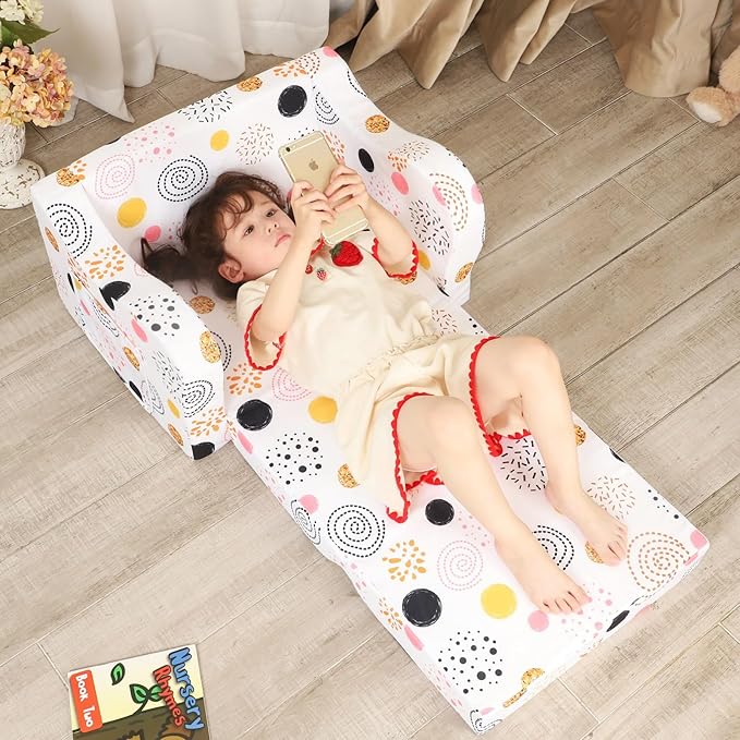 Firework Kids Sofa, 2-in-1 Kids Couch Fold Out, Convertible Sofa to Bed - Image 2