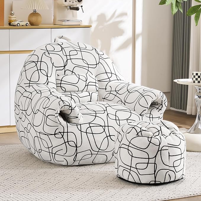 DAICO Bean Bag Chairs for Adults Comfy Accent Chair - Image 4