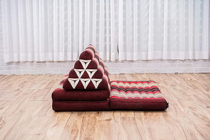 Leewadee 3-Fold Mat XXL with Triangle Cushion – Firm TV Pillow, Foldable - Image 7
