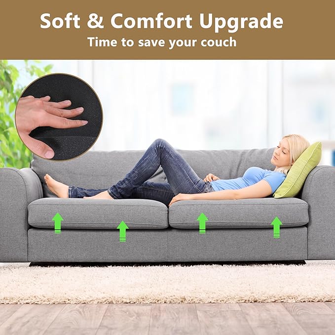 moonoom 22"x22" Couch Cushion Support, Curved High Density Foam Replacement - Image 5