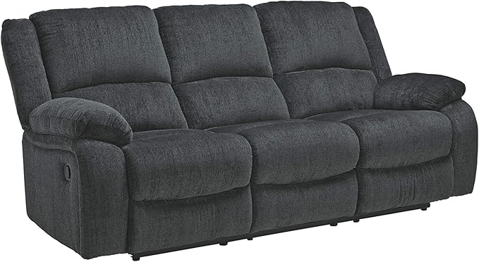 Signature Design by Ashley Draycoll Contemporary Manual Pull Tab Reclining Sofa by SignatureDesignbyAshley