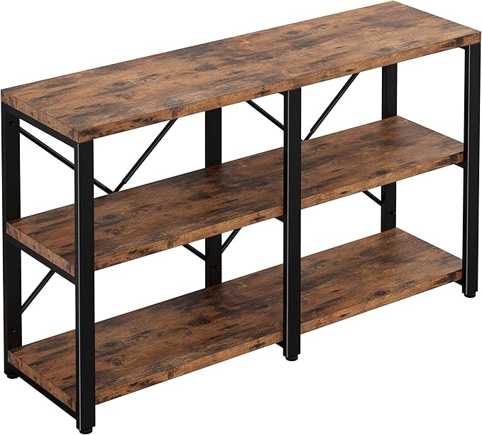 IRONCK Rustic Entryway Console Table, Long Hallway Table 47 in 3-Tier, TV Stand by IRONCK