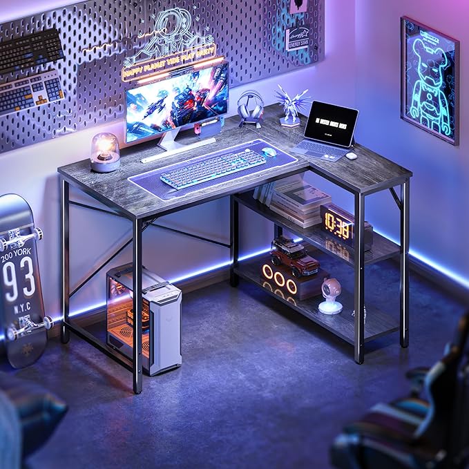 Huuger L Shaped Desk, 39 Inches Computer Desk - Image 6