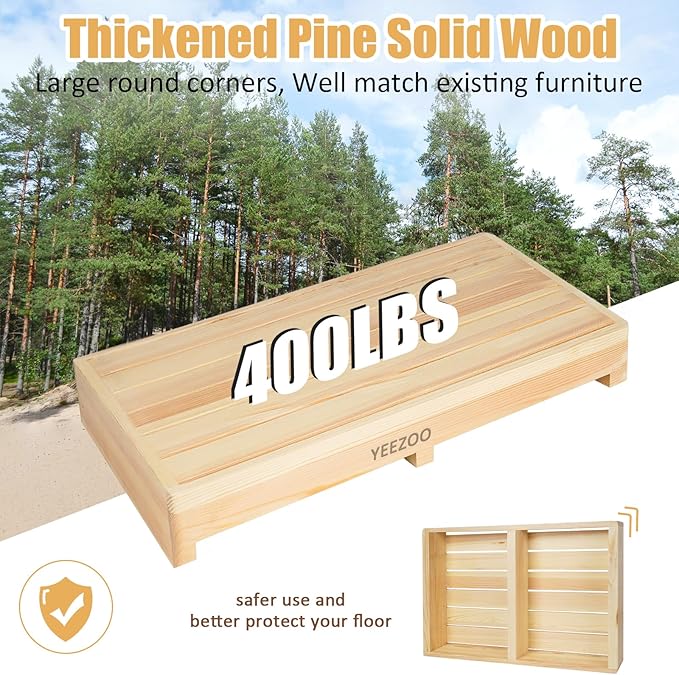 Wooden one Step Stool- Solid Pine Wood Step Riser - Image 3