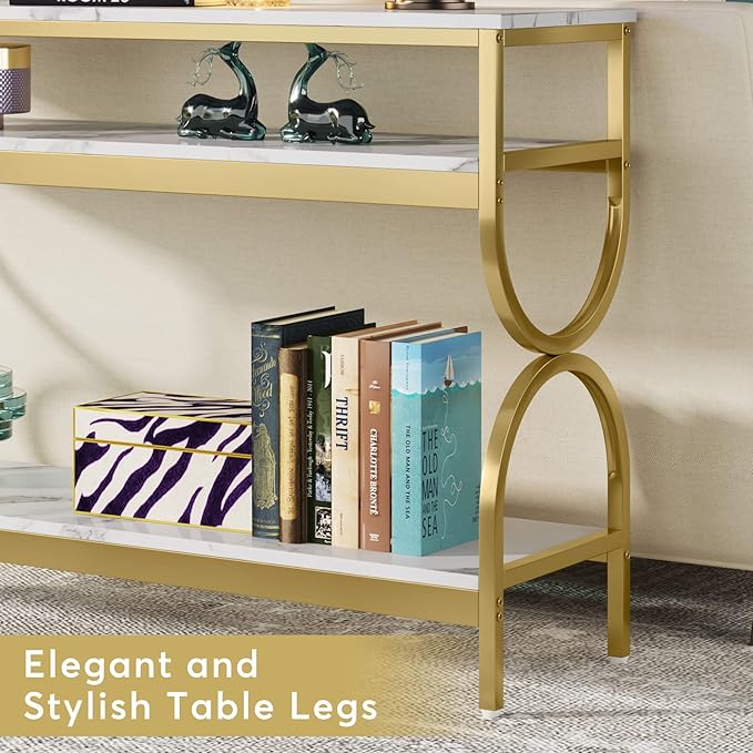 Tribesigns 3-Tier Console Table, 55 inch Sofa Table - Image 6