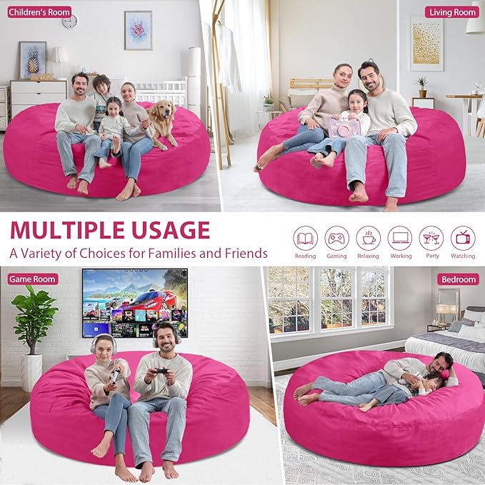7FT Bean Bag Chair, Large Bean Bag Chairs - Image 5