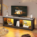 Bestier White Marble TV Stand LED Entertainment Center Gaming TV Stand by Bestier