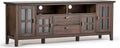 SIMPLIHOME Artisan SOLID WOOD 72 Inch Wide Transitional TV Media Stand in by SimpliHome